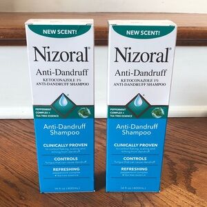 Nizoral Anti-Dandruff Shampoo (TWO)
Peppermint Complex + Tea Tree Essence, 14 OZ